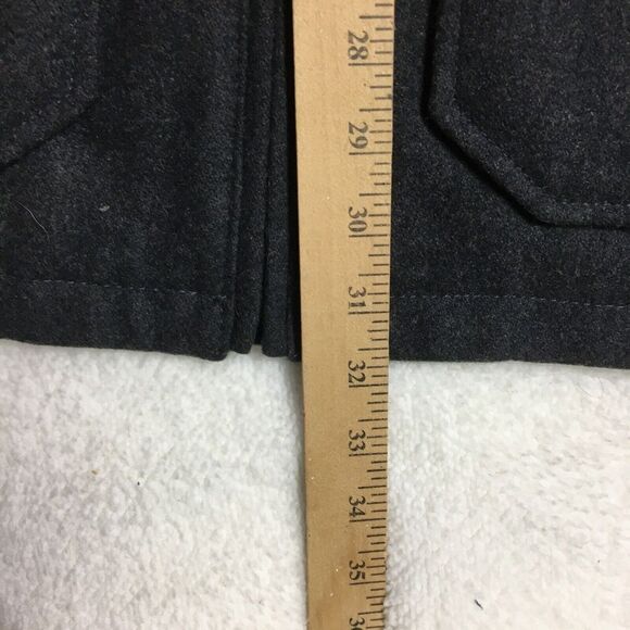 Black Rivet Mens Wool Blend Charcoal‎ Gray Pea Coat Jacket Size XXL Full Zip - Picture 12 of 12